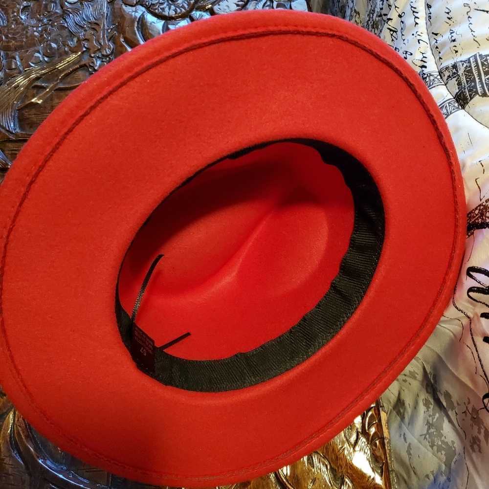 Sexy Red Fedora Nwot - Picture 4 of 5